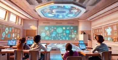 Clase futurista digitalmente inmersiva y animada