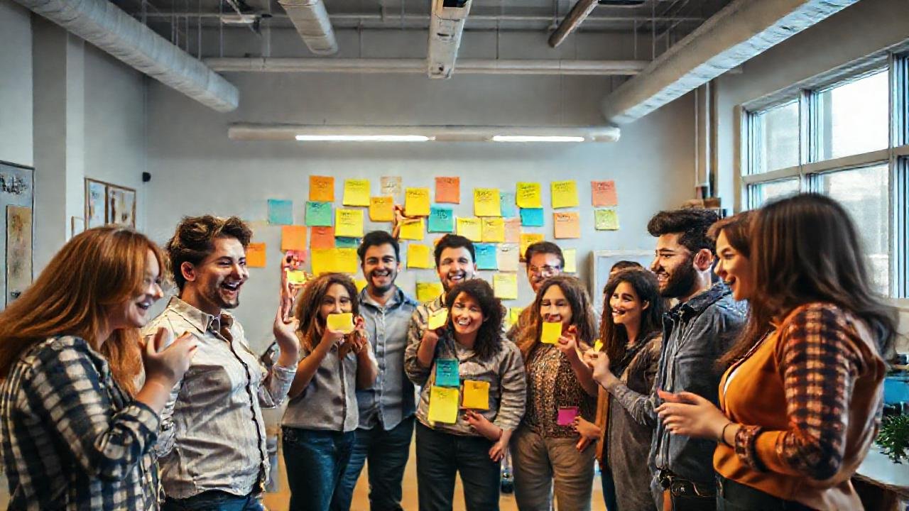 Un estudio creativo vibrante y dinámico