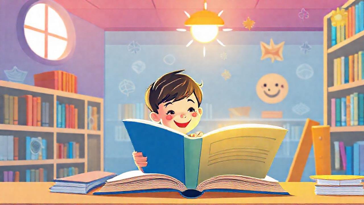 Un niño aprende con alegría y luz