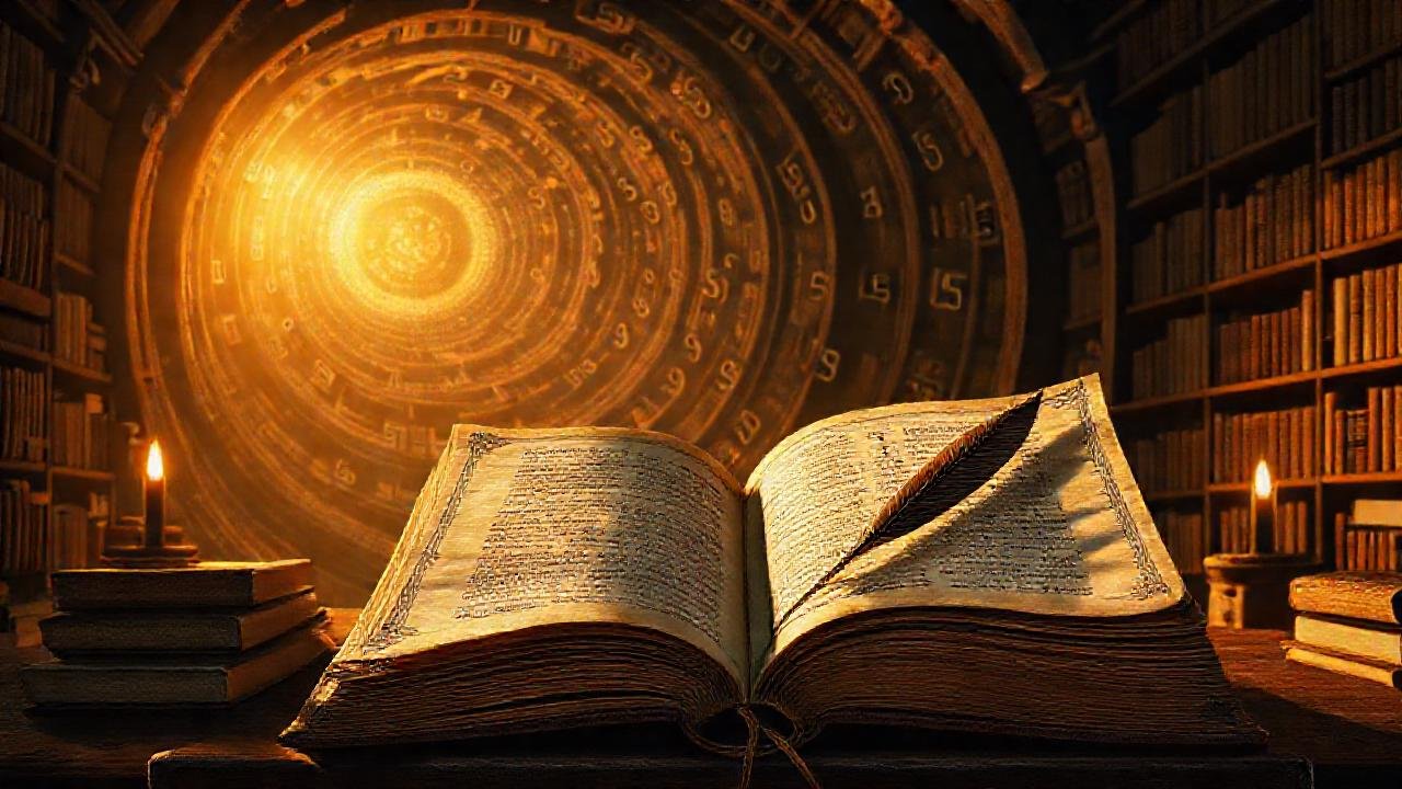 La biblioteca antigua evoca conocimiento y tiempo