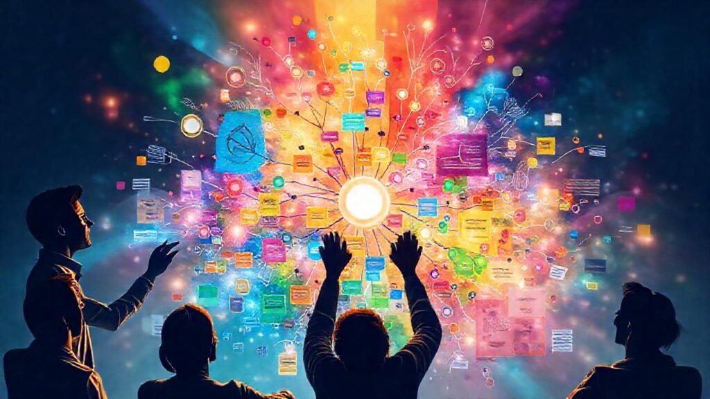 La creatividad visual colabora dinámicamente