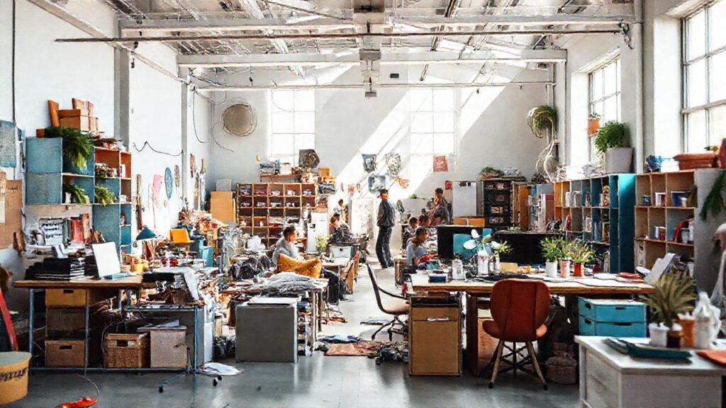 Un estudio vibrante inspira creatividad y alegría
