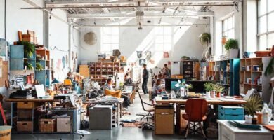 Un estudio vibrante inspira creatividad y alegría