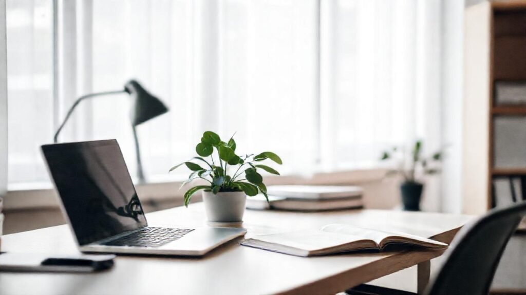 Un espacio de trabajo tranquilo y sereno