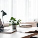 Un espacio de trabajo tranquilo y sereno