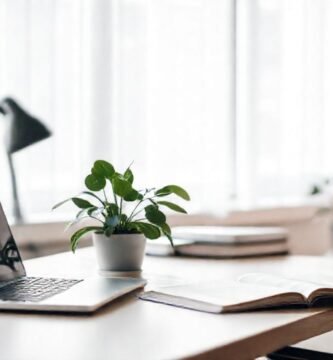 Un espacio de trabajo tranquilo y sereno