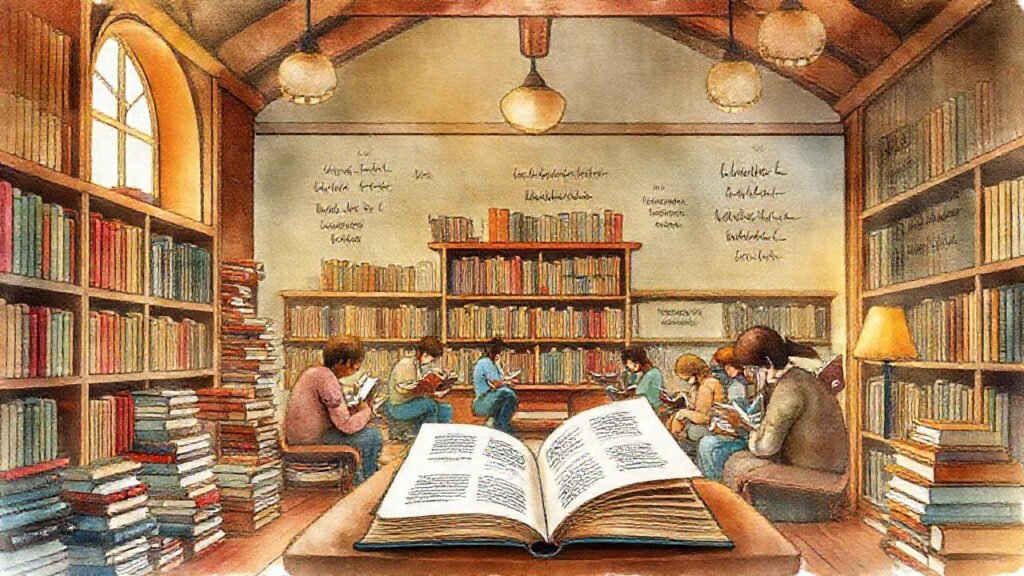 Una biblioteca acogedora inspira lectura y creatividad