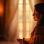 Meditación serena en luz cálida
