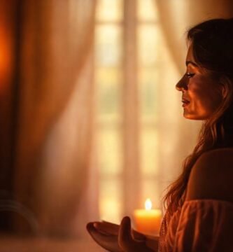 Meditación serena en luz cálida