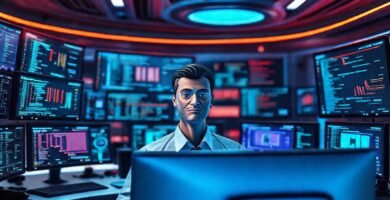 Oficina futurista: productividad y calma digital