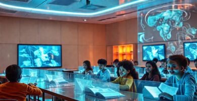 Clase futurista: aprendizaje vibrante y esperanzador