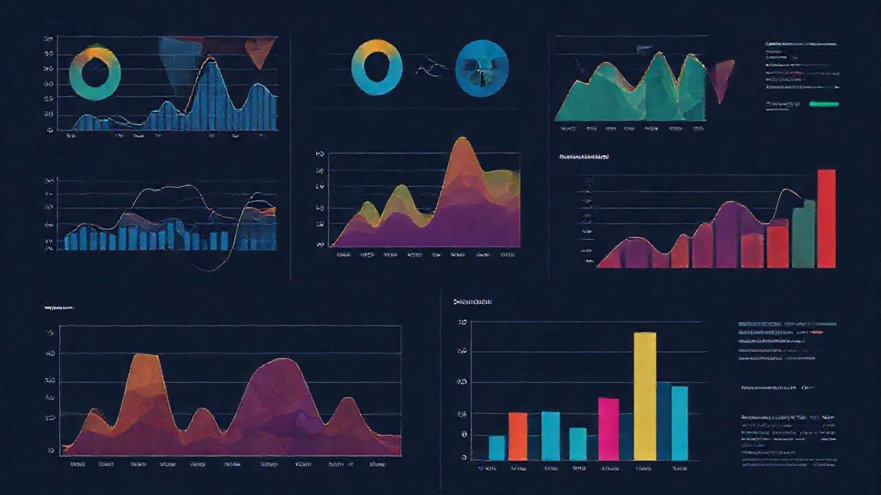 Visualizaciones de datos presentan información clara y moderna