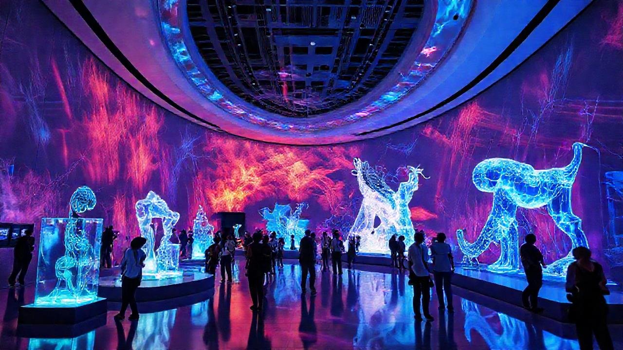 Una galería futurista ofrece arte digital