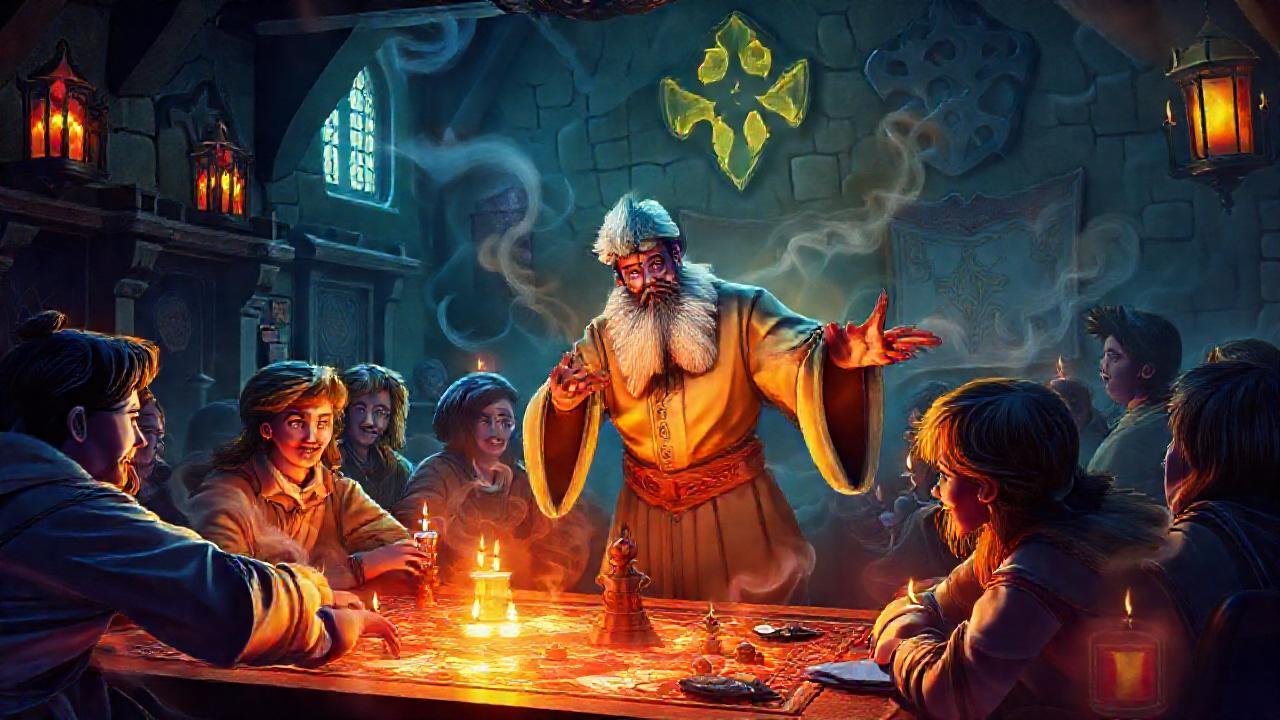 Magia medieval aprendida en aula vibrante