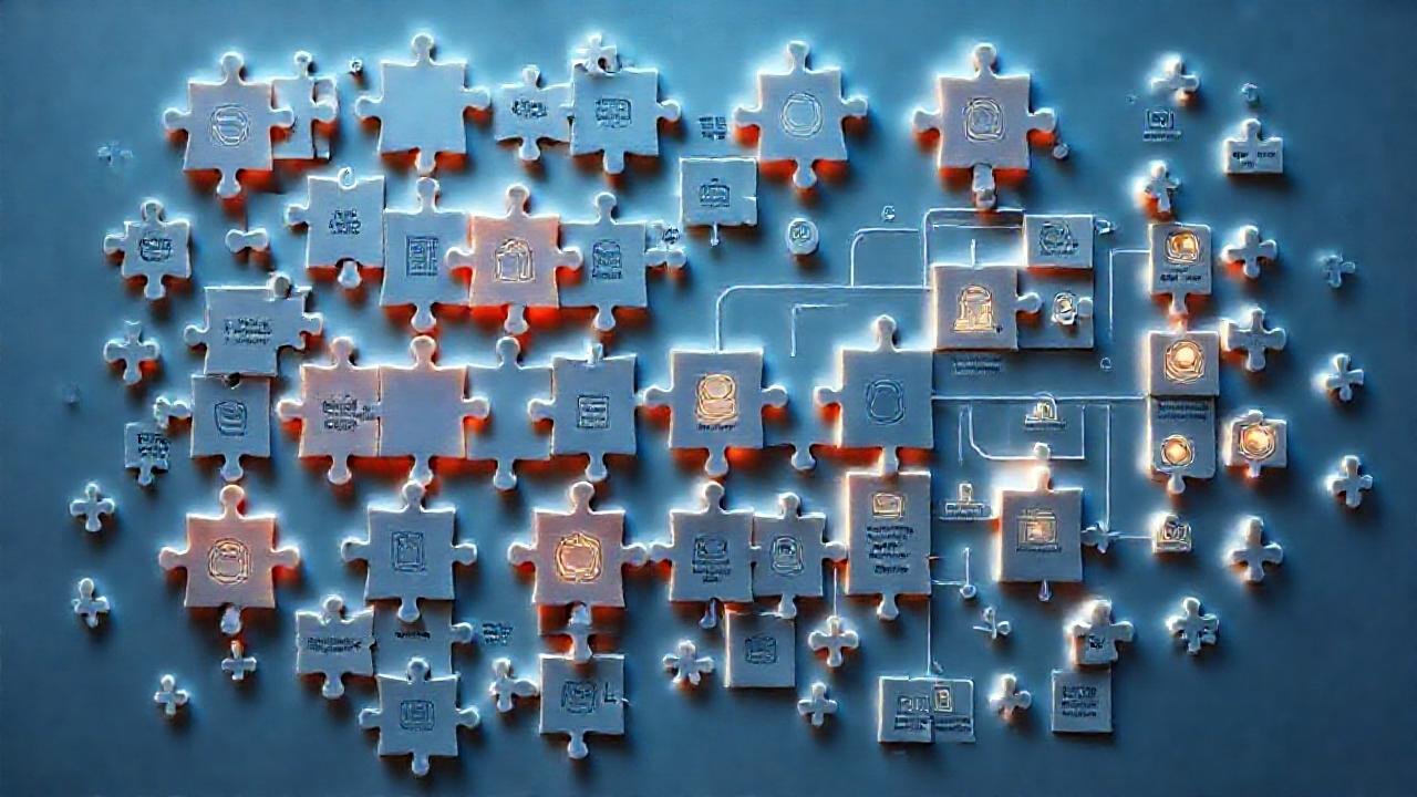 Planificación estratégica visualmente organizada y tranquila