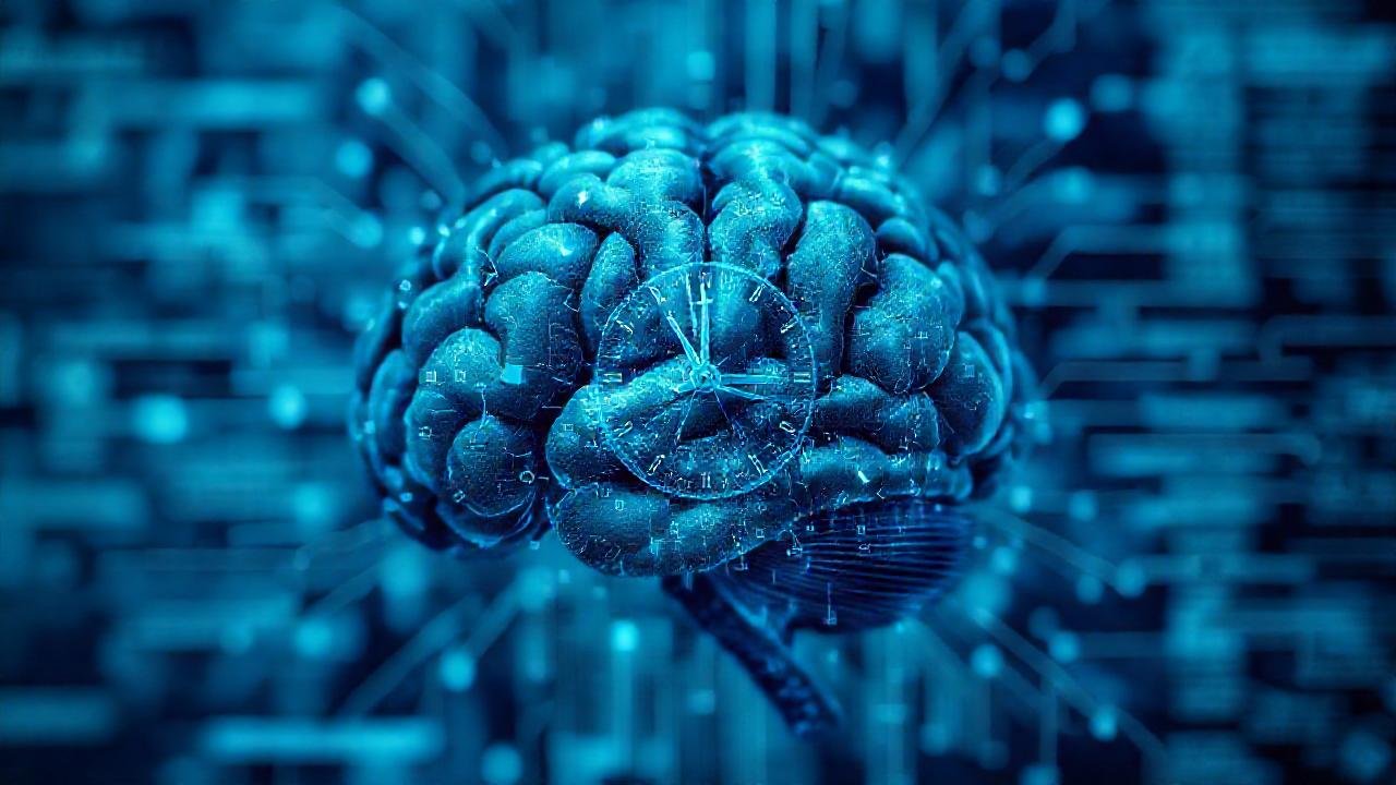 Cerebro digital, fragmentado y azulado