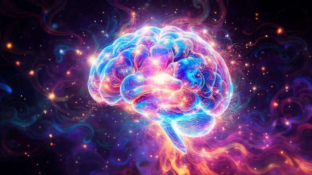 El cerebro abstracto irradia esperanza creativa