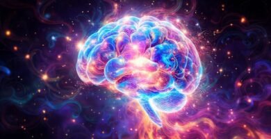 El cerebro abstracto irradia esperanza creativa