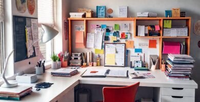 Un escritorio moderno fomenta la creatividad ordenada