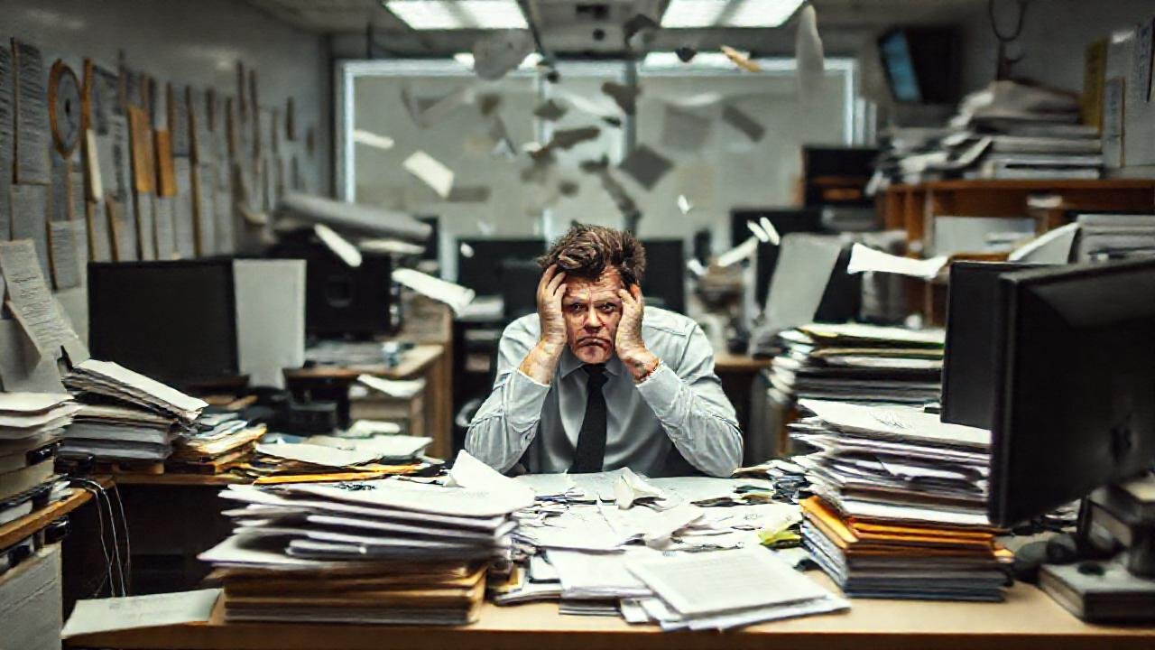 El escritorio desordenado genera frustración y caos