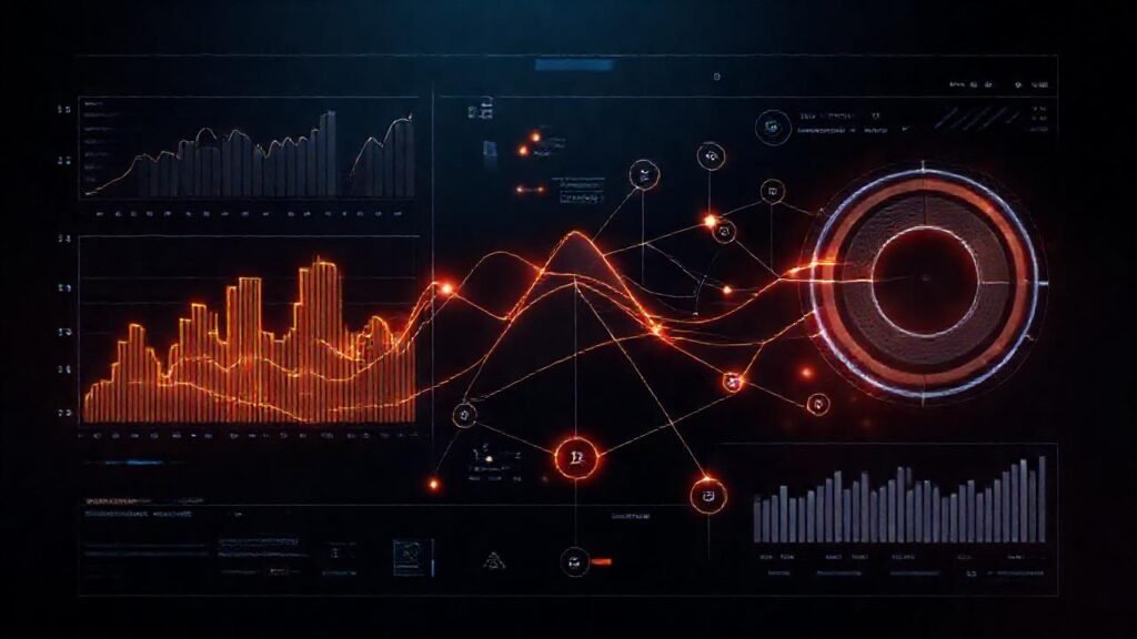 Visualización de datos futurista y elegante