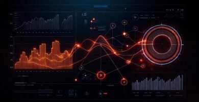 Visualización de datos futurista y elegante