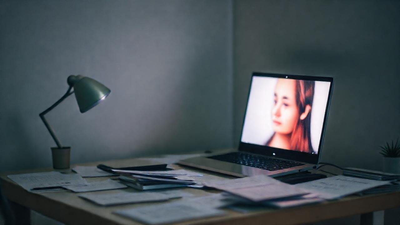 Concentración tranquila en un espacio minimalista